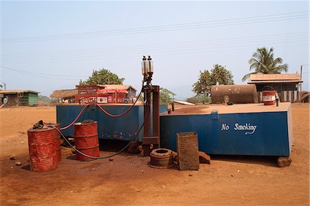 Petrol pump, Nkwanta, eastern area, Ghana, West Africa, Africa Stock Photo - Rights-Managed, Code: 841-02918678