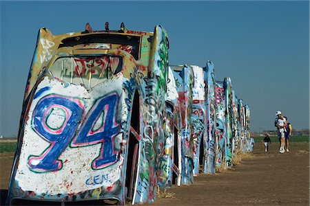 Cadillac Ranch, Amarillo, Texas, United States of America, North America Stock Photo - Rights-Managed, Code: 841-02918920