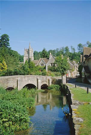 Castle Combe, Wiltshire, Angleterre, Royaume-Uni, Europe Photographie de stock - Rights-Managed, Code: 841-02919104