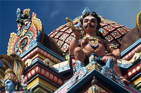 Detail of Hindu temple, Grand Baie, Mauritius, Africa Foto de stock - Con derechos protegidos, Código: 841-02919120