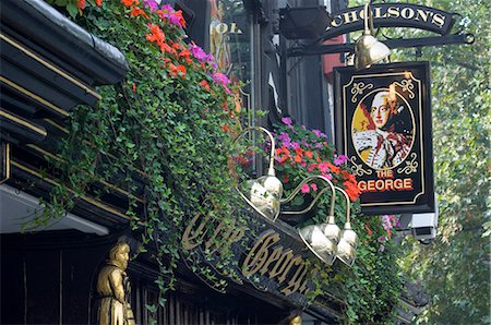 sinage - The George pub, Strand, London, England, United Kingdom, Europe Stock Photo - Rights-Managed, Code: 841-02919244