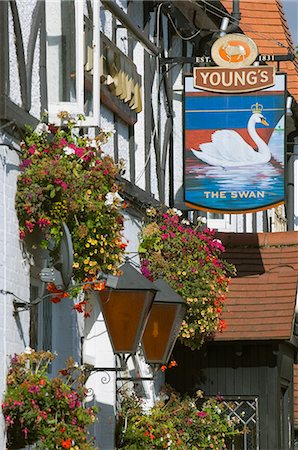 public house - The Swan pub, Walton on Thames, Surrey, England, United Kingdom, Europe Stock Photo - Rights-Managed, Code: 841-02919255