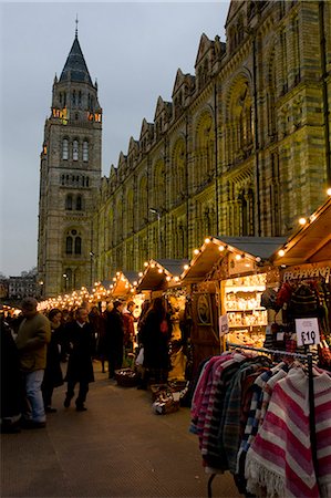 Christmas Market outside the Natural History Museum, London, England, United Kingdom, Europe Foto de stock - Con derechos protegidos, Código: 841-02919530