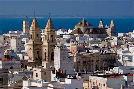 simsearch:841-02919653,k - Iglesia del Carmen, San Antonio skyline, Cadiz, Andalucia, Spain, Europe Fotografie stock - Rights-Managed, Codice: 841-02919651