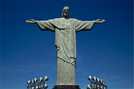 simsearch:862-06675805,k - Christus der Erlöser Statue Corcovado Berg, Rio De Janeiro, Brasilien, Südamerika Stockbilder - Lizenzpflichtiges, Bildnummer: 841-02919685