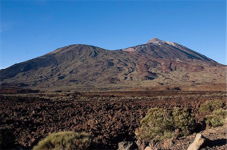 parque nacional del teide - Mount Teide (Pico del Teide), Parque Nacional de Las Canadas del Teide (Teide National Park), Tenerife, Canary Islands, Spain, Europe Stock Photo - Rights-Managed, Code: 841-02919804