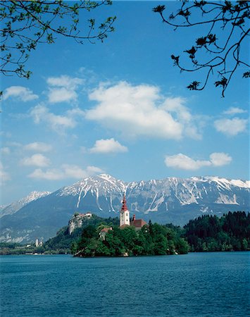 Lake Bled, Slovenia, Europe Foto de stock - Direito Controlado, Número: 841-02919871