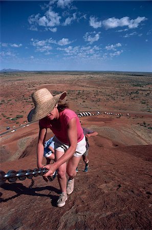 simsearch:841-03058643,k - Tourisme escalade Ayers Rock, Parc National d'Uluru-Kata Tjuta, Northern Territory, Australie, Pacifique Photographie de stock - Rights-Managed, Code: 841-02919957