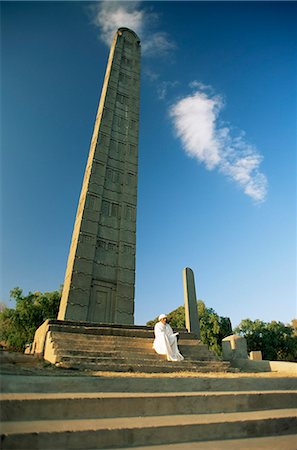 stele - The leaning stele of King Ezana, Axum, Ethiopia, Africa Foto de stock - Con derechos protegidos, Código: 841-02919993