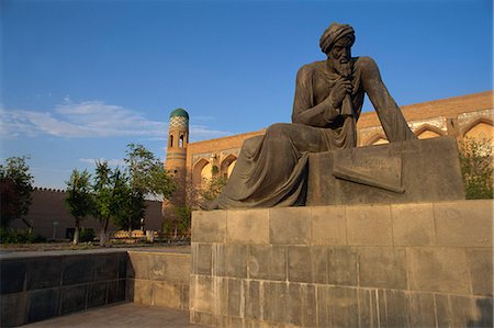Statue of mathematician Al-Khorezmi, Khiva, Uzbekistan, Central Asia, Asia Stock Photo - Rights-Managed, Code: 841-02924159