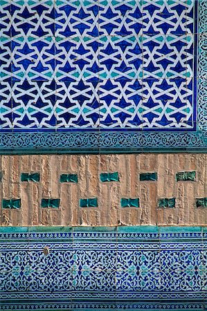 Détail en céramique, le harem, Tash Khauli palais, Khiva, Ouzbékistan, Asie centrale, Asie Photographie de stock - Rights-Managed, Code: 841-02924164