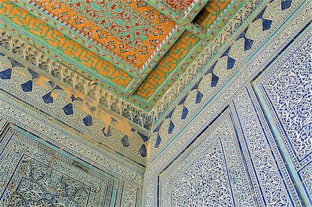 Painted ceiling, the harem, Tash Khauli Palace, Khiva, Uzbekistan, Central Asia, Asia Stock Photo - Rights-Managed, Code: 841-02924165