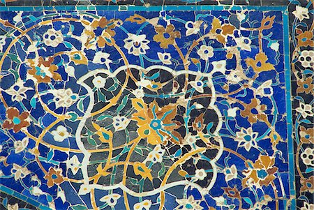 Ceramic detail, Mir-i-Arab madrasah facade, Bukhara, Uzbekistan, Central Asia, Asia Stock Photo - Rights-Managed, Code: 841-02924179