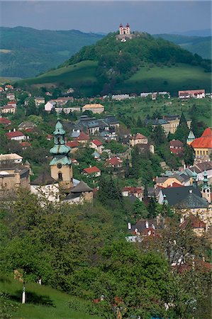 eslovaquia - View over the town, Banska Stiavnica, UNESCO World Heritage Site, Slovakia, Europe Foto de stock - Con derechos protegidos, Código: 841-02924350