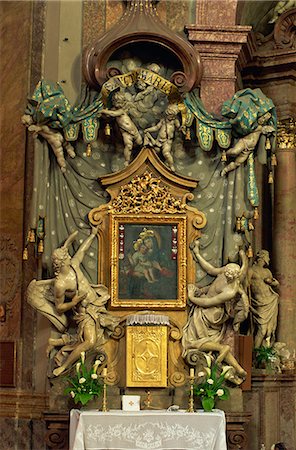 Baroque second altar, Trinity Church, Bratislava, Slovakia, Europe Stock Photo - Rights-Managed, Code: 841-02924376