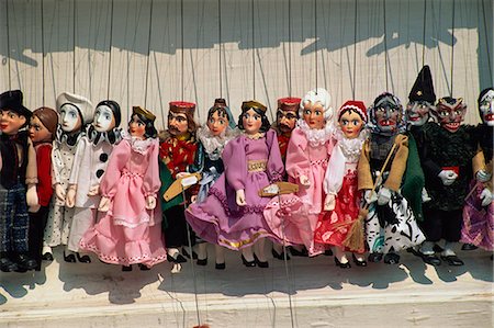 souvenir stall - Puppets for sale, Bratislava, Slovakia, Europe Stock Photo - Rights-Managed, Code: 841-02924377