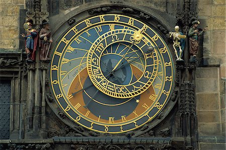 Astronomical clock, Old Town Square, Prague, Czech Republic, Europe Stock Photo - Rights-Managed, Code: 841-02924398
