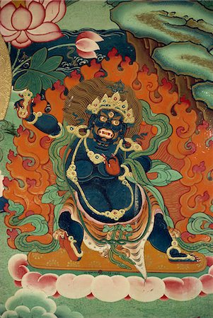 Tantric mural at Ganden, Tibet, China, Asia Stock Photo - Rights-Managed, Code: 841-02924531