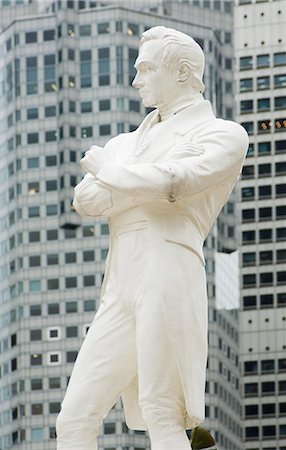 simsearch:841-02899059,k - Statue de Sir Stamford Raffles, le Site d'atterrissage Raffles, Singapour, Asie du sud-est Photographie de stock - Rights-Managed, Code: 841-02924603