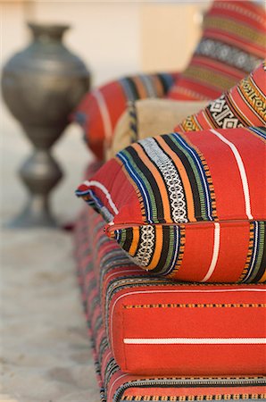Arabic cushions, Dubai, United Arab Emirates, Middle East Stock Photo - Rights-Managed, Code: 841-02924636