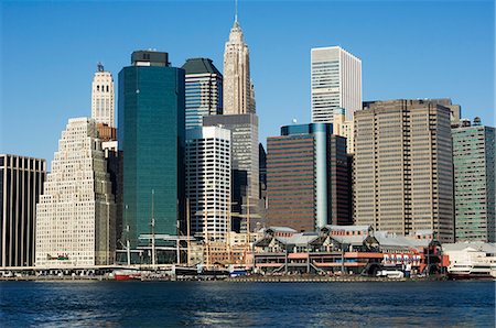 simsearch:841-02924858,k - South Street Seaport et immeubles de grande hauteur au-delà de Manhattan, New York City, New York, États-Unis d'Amérique, Amérique du Nord Photographie de stock - Rights-Managed, Code: 841-02924859