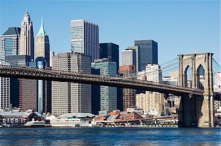 simsearch:841-02944390,k - Brooklyn Bridge and Manhattan skyline, New York City, New York, United States of America, North America Foto de stock - Con derechos protegidos, Código: 841-02924869