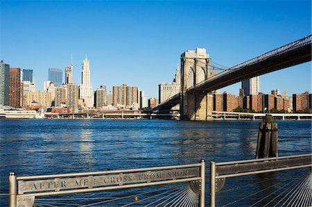 simsearch:841-02924877,k - Brooklyn Bridge and Manhattan from Fulton Ferry Landing, Brooklyn, New York City, New York, United States of America, North America Stock Photo - Rights-Managed, Code: 841-02924862