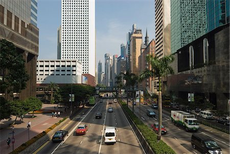 Gloucester Road, Wanchai, Hong Kong, China, Asia Foto de stock - Con derechos protegidos, Código: 841-02924931