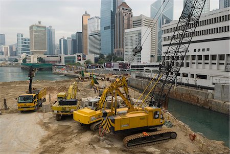 simsearch:841-02924977,k - Land reclamation project under way in Central, Hong Kong Island, Hong Kong, China, Asia Stock Photo - Rights-Managed, Code: 841-02924968