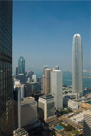 simsearch:841-02924976,k - Vue aérienne de la centrale, l'île de Hong Kong, deux IFC bâtiment sur la droite, Hong Kong, Chine, Asie Photographie de stock - Rights-Managed, Code: 841-02924976