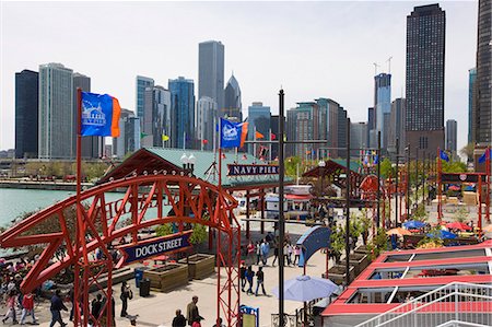 sunny chicago - Navy Pier, Chicago Illinois, United States of America, North America Stock Photo - Rights-Managed, Code: 841-02925090