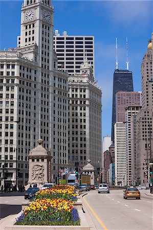 edificio wrigley - The Wrigley Building on North Michigan Avenue, Chicago, Illinois, United States of America, North America Foto de stock - Con derechos protegidos, Código: 841-02925107