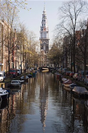 dutch church canal - Zuiderkerk church, Amsterdam, Netherlands, Europe Stock Photo - Rights-Managed, Code: 841-02925172