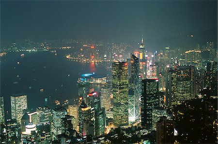 simsearch:841-02709876,k - Skyline and Victoria Harbour at night from the Peak, Hong Kong Island, Hong Kong, China, Asia Stock Photo - Rights-Managed, Code: 841-02925351