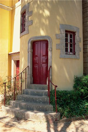 Detail of a doorway in the town of Cascais, Portugal, Europe Foto de stock - Con derechos protegidos, Código: 841-02925665