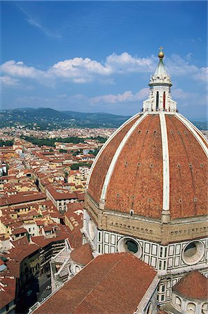 simsearch:841-03064524,k - Dôme de la cathédrale avec les toits de Florence, l'UNESCO World Heritage Site, Toscane, Italie, Europe Photographie de stock - Rights-Managed, Code: 841-02925763