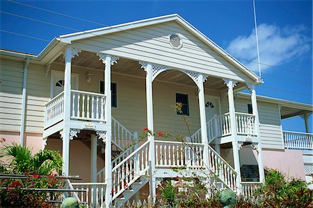 simsearch:841-02824523,k - Wooden staircase to apartments, New Plymouth, Green Turtle Cay, Bahamas, West Indies, Central America Stock Photo - Rights-Managed, Code: 841-02925794