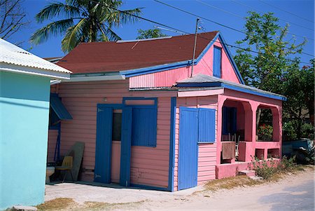 pastel pink house - Dunmore Town, Harbour Island, Bahamas, West Indies, Central America Stock Photo - Rights-Managed, Code: 841-02925795