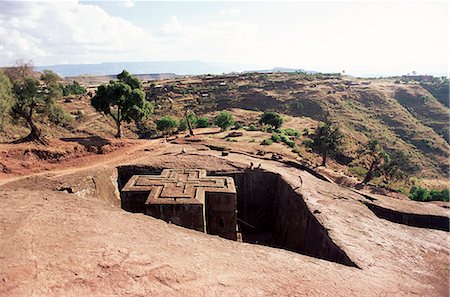 simsearch:841-02920040,k - Bet Giorgis church, Lalibela, UNESCO World Heritage Site, Ethiopia, Africa Stock Photo - Rights-Managed, Code: 841-02920042