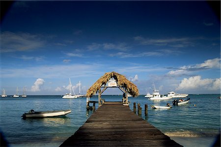 The jetty, Pigeon Point, Tobago, West Indies, Caribbean, Central America Foto de stock - Con derechos protegidos, Código: 841-02920055