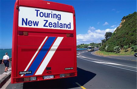 Tourist coach, Auckland, North Island, Nouvelle-Zélande, Pacifique Photographie de stock - Rights-Managed, Code: 841-02920134