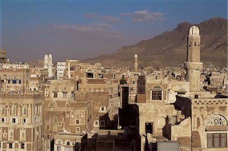 simsearch:841-07782951,k - Toits de la vieille ville, Sana ' a, de la UNESCO World Heritage Site, Yémen, du Moyen Orient Photographie de stock - Rights-Managed, Code: 841-02920315