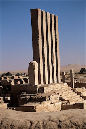 Arsh Bilqis temple, new excavations in 1997, Marib, Rub Al Khali desert, Yemen, Middle East Stock Photo - Rights-Managed, Code: 841-02920323