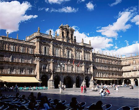 simsearch:841-03033340,k - The Town Hall in the Plaza Mayor, Salamanca, Castilla y Leon, Spain, Europe Stock Photo - Rights-Managed, Code: 841-02920360