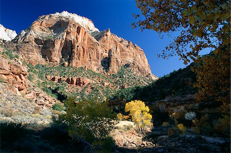 simsearch:841-02920373,k - The East Temple from Pine Creek in autumn, Zion National Park, Utah, United States of America (U.S.A.), North America Stock Photo - Rights-Managed, Code: 841-02920389