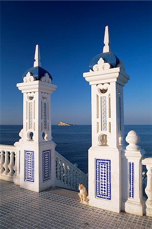 View to Benidorm Island from the Balcon del Mediterraneo, Benidorm, Costa Blanca, Alicante area, Valencia, Spain, Europe Stock Photo - Rights-Managed, Code: 841-02920447