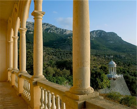 pillars for front porch - Son Marroig, ancienne maison d'archiduc Salvador, près de Deya, Mallorca (Majorque), îles Baléares, Espagne, Méditerranée, Europe Photographie de stock - Rights-Managed, Code: 841-02920589