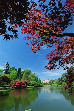 simsearch:841-08357483,k - View across pond to house, Sheffield Park Garden, East Sussex, England, United Kingdom, Europe Stock Photo - Rights-Managed, Code: 841-02920581