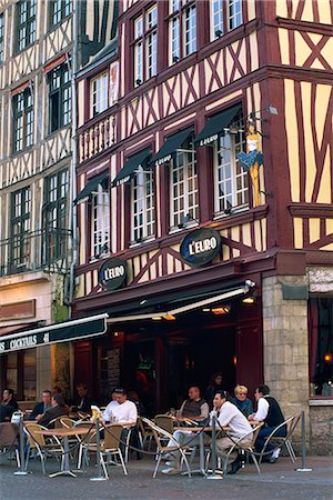 seine maritime - Restaurant and bar in the Place du Vieux Marche, Rouen, Seine-Maritime, Haute Normandie (Normandy), France, Europe Stock Photo - Rights-Managed, Code: 841-02920809