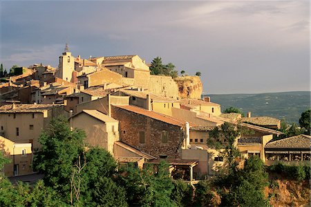 roussillon - The village of Roussillon at sunrise, Vaucluse, Provence, France, Europe Stock Photo - Rights-Managed, Code: 841-02920974